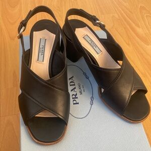 Prada Calzature Donna Vit. Montana leather sandal size 6.5
